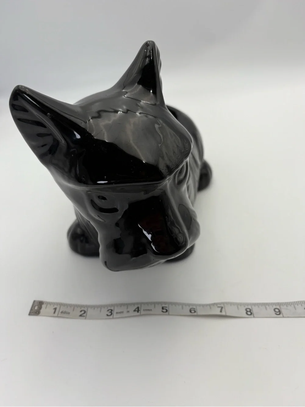 Vintage Black Ceramic Scottie Dog Planter - MCM Beauty